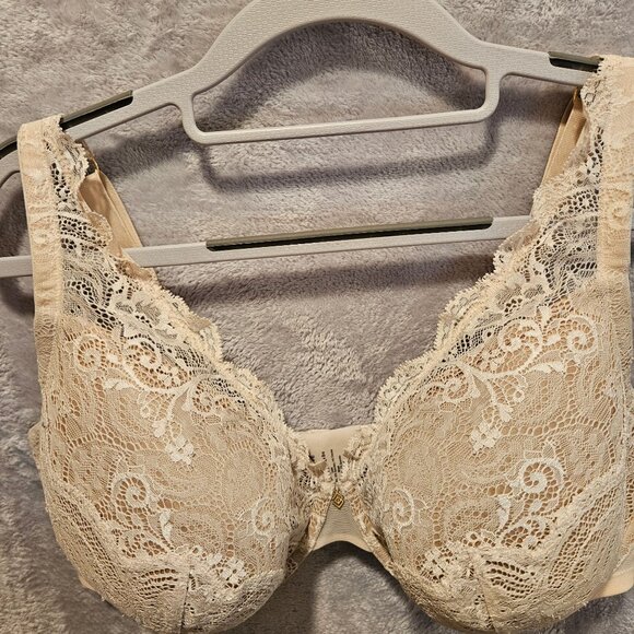 ThirdLove Bra 24/7 Womens 40F beige Floral Lace Wires supportive lace cleavage - Picture 5 of 10